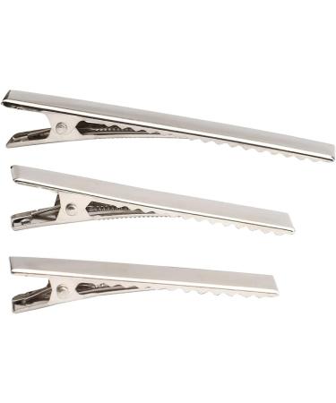 30 PCS Silver Metal Alligator Hair Clips 2.2Inch/55mm 2.6Inch/65mm 2.95Inch/75mm 3 Assorted Size Crocodile Sectioning Clips Hair Duck Teeth Hairpins Curl Setting for DIY Hair Extensions - Buy Online on GoSupps.com