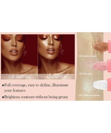 HANDAIYAN 3 Colors Fairy Highlight Patting Powder for Natural Three-Dimensional Face Blusher - Buy Online on GoSupps.com