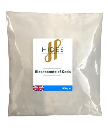 Hides Fine Foods - Bicarbonate of Soda 500g - GMO Free - Suitable for Vegetarians - Raising Agent - Baking - Soda Bread - Cakes - Pancakes - Cookies - Scones