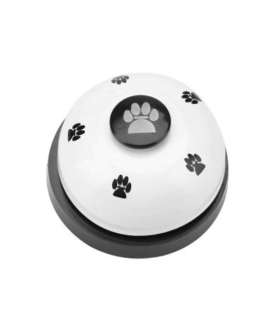 FDIT dog door bell and press bell pet training pressing bell iron robust durable pet bell desk bell call bell for dog toilet training bell (white)