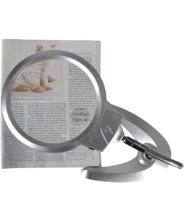 Desktop Magnifier 2X 6X Folding Handsfree Magnifier with 2 Led Lights Plastic Base Hose Reading Watch Repair Illuminated Magnifier Good Times - Buy Online on GoSupps.com