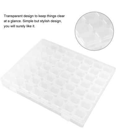ANKROYU 56 Slots Empty Clear Plastic Organizer Box Nail Decoration Sequence Organize Box Nail Art Decoration Storage Container Tool for Nail Rhinestone Crystal Earrings - Buy Online on GoSupps.com