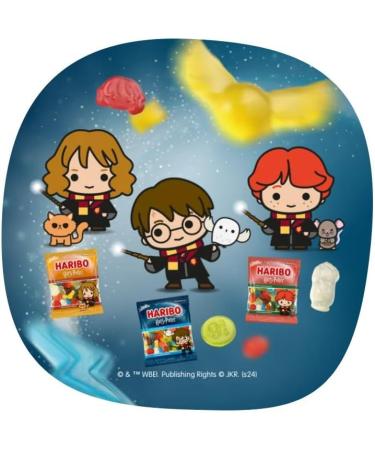  HARIBO Haribo Harry Potter Hermione & Ron Special Edition 160g - Fruit Gum Mix with Golden Shot Sorting Hat Hedwig Owl and More - Limited Edition - Buy Online on GoSupps.com
