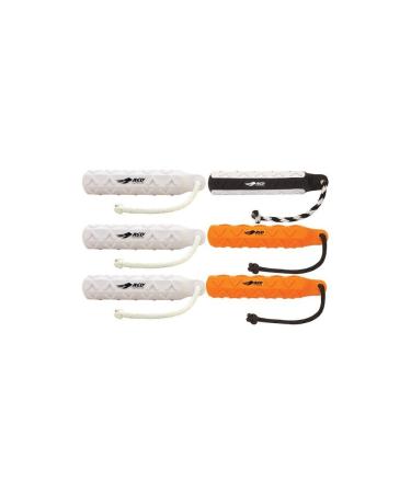 Avery Sporting Dog 2" Hex Bumper Training Dummy 2in - 6 Pack White, Orange, Flasher (Black & White)