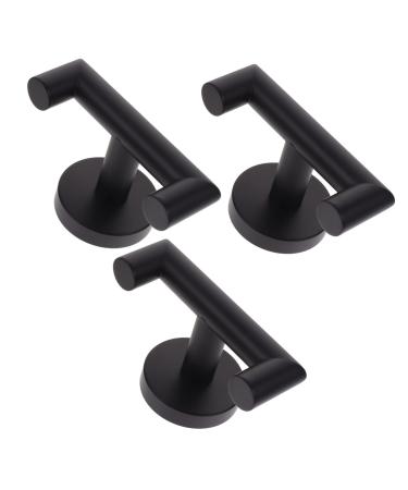 Ciieeo 3pcs Stainless Steel Double Hook Wall Hooks Coat Hooks Wall Mounted Hooks for Hanging Coats Bathroom Towel Hanger Kitchen Hooks Towel Hooks for Bathrooms Towel Holder for Bathroom