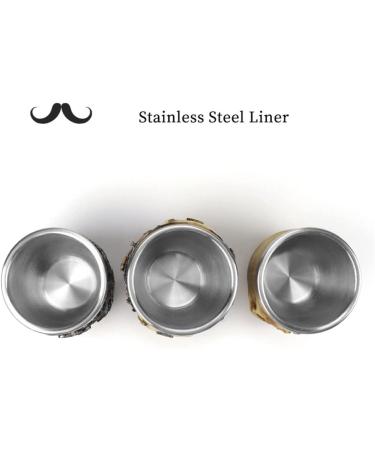Stainless Steel Shaving Bowl Foaming Soap Bowl Facial Hair Beard Brush Mug Skull for Halloween Costumes - Buy Online on GoSupps.com