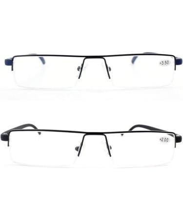 Kokobin 2 St ck Ultralichte TR90 Lesebrille f r M nner und Frauen - Klassische Metall-Halbbrille +2.5 Dioptrien mit Etui und Reinigungstuch - 2er Pack - Buy Online on GoSupps.com