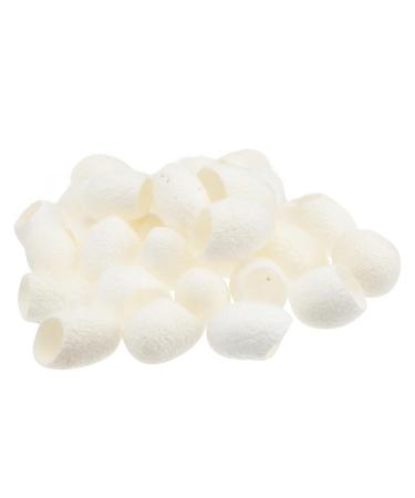 POPETPOP 100pcs Remove Blackheads Cleaning Silk Headbands for Lash Extensions Silkworm Facial Fresh Natural Silk Ball Cocoons Silk Scrubber Anti Face Scrub Care