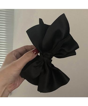 Jumwrit Big Bow Hair Claw Clip - French Design for Strong Hold - Black Fashion Hair Accessories for Women and Girls - Buy Online on GoSupps.com