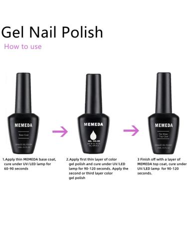 MEMEDA 15ml Gel Nail Polish - Soak Off UV LED Peal White Varnish (Shiny Finish) - Buy Online on GoSupps.com