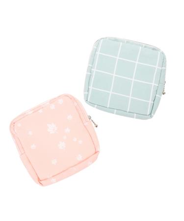 ABOOFAN 2S CONSTROM Maxi-Pads Maxi-Pads Menstrual Binding Girl-like furnishings Small period pocket Decorative bags from the time outside Miss Package Color Sorted Color 14x14x3.5cm