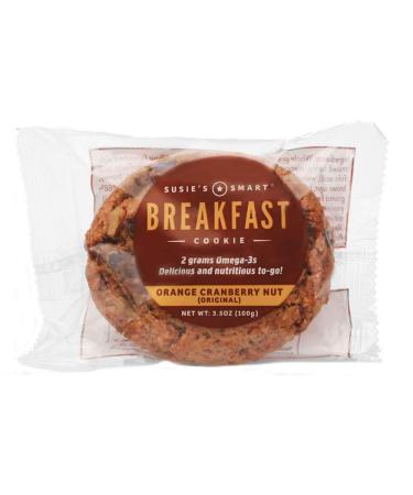 Susie's Smart Breakfast Cookie Mixed Box - Orange Cranberry Nut, Gingered Apple, Banana Coconut, Cocoa - 12 Cookies, 3.5 oz each - Buy Online on GoSupps.com