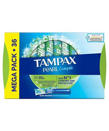 Tampax Compak Pearl Super Tampons 36 pieces Compact - Buy Online on GoSupps.com