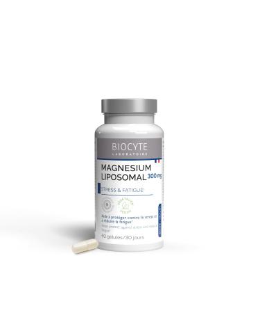 BIOCYTE Liposomal Magnesium - Stress and Fatigue Supplement - Magnesium Pantothenic Acid Taurine B Vitamins - 60 Capsules - 30 Day Program