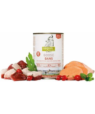 ISEGRIM Can Adult Dog Goose + Bonniate Rosehip and Wild Herbs 400 g Dog - Buy Online on GoSupps.com