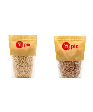 Yupik Macadamia Nuts Medium Pieces 1 kg Gluten-Free Kosher Raw Nuts Broken Pieces Unsalted & Raw California Walnuts Halves & Pieces 1 kg Kosher Gluten-Free Vegan Unsalted Nuts