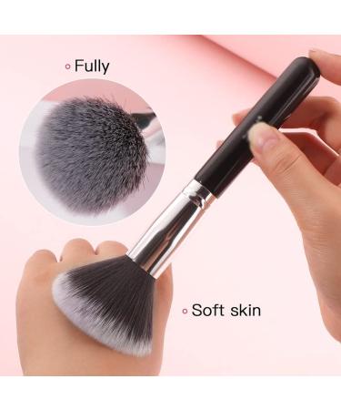 Buy Professional Black Makeup Brushes Set | Natural Goat Hair Foundation Powder Contour & Eyeshadow Brushes - International Shipping Available - Buy Online on GoSupps.com
