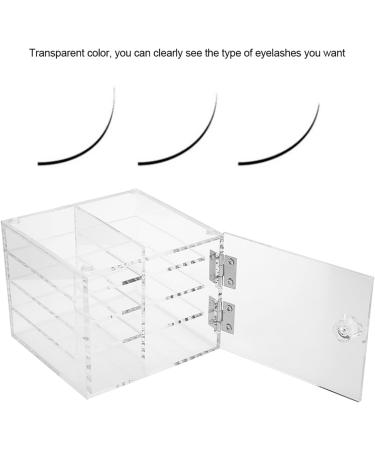 4 Layers Acrylic Eyelash Storage Box Eyelashes Holder Lash Display Organizer with Large Capacity for Grafting Lash Extension - Buy Online on GoSupps.com