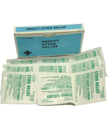 Insect Sting Wipes Relief from bee Hornet or wasp Bites - Box of 10