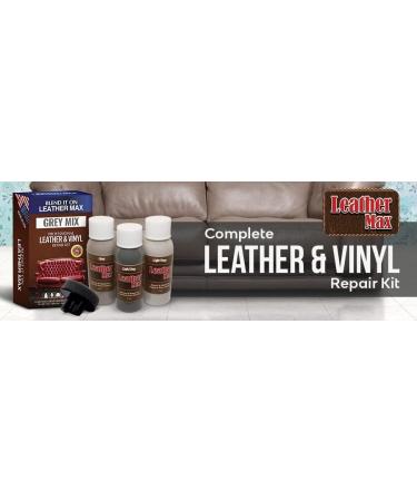 Leather Max Quick Blend Refinish & Repair Kit - Grey Mix | Restore, Recolor, & Repair Furniture, Car Seats, Jackets, Sofa, Boots | 3 Color Shades | For Leather, Vinyl, Bonded, & More - Buy Online on GoSupps.com