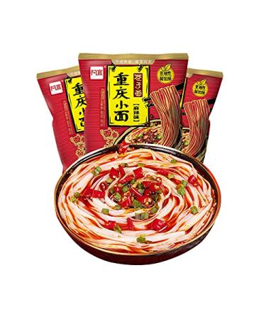 Alley noodles Lanzhou ramen noodles Sichuan chili and hemp noodles Chongqing noodles spicy substitute supper noodles Hot and Sour Rice Noodles (Chongqing Xiaomian 3 bag)