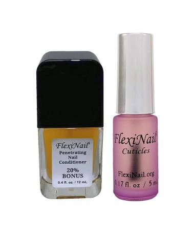 FlexiNail Double Size Bottle with Cuticle Conditioner Vial