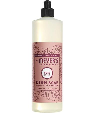 Mrs Meyer's Dish Soap Rose 16 Fl Oz