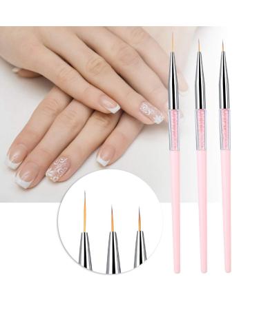 3pcs Nail Art Dotting Liner Brush Set with Rhinestone Handle - Pink Manicure Tools - Buy Online on GoSupps.com