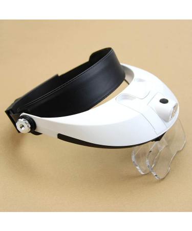 LED Lamp Light Headband Headset Head Jeweler Magnifier Magnifying Glass Loupe Small Gift - Buy Online on GoSupps.com