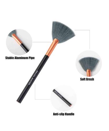 Shop High-Quality Fan Makeup Brush for Highlighter & Blush | Long Handle Anti-Shedding Bronzer Tool | International Shipping Available - Buy Online on GoSupps.com
