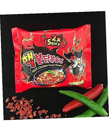 Samyang 2X Spicy Hot Chicken Flavor Ramen - Korean Spicy Noodle 10 Pack (140g Each) - Spicy 4.93 Ounce - Buy Online on GoSupps.com