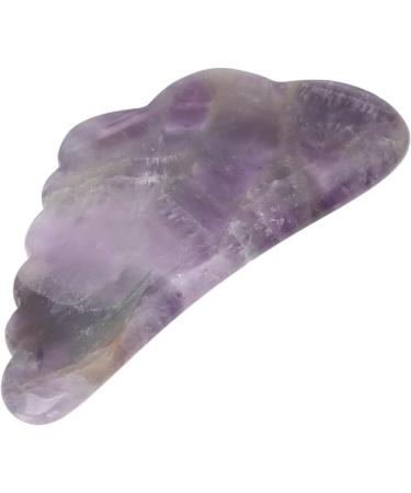 Verdant Touch Amethyst Gua Sha Scraping Board - Portable Facial Massage Tool for Spa & Acupuncture Therapy - Buy Online on GoSupps.com
