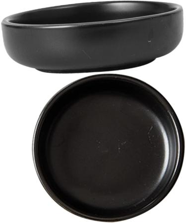 OUNONA 4 Pcs Sauce Dish Vinegar Dish Soy Sauce Plates Dipping Bowls Plates Fruit Black Appetizer Plates Japanese Style Seasoning Dishes Dip Bowl Snack Bowl Ceramics Mini Bowl re-usable 9X9X2.5CMx2pcs Blackx2pcs - Buy Online on GoSupps.com