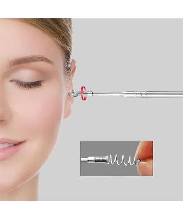Stainless Steel and Silicone Spiral Ear Pick Wax Remover - Reusable Ear Cleaning Tool - Buy Online on GoSupps.com