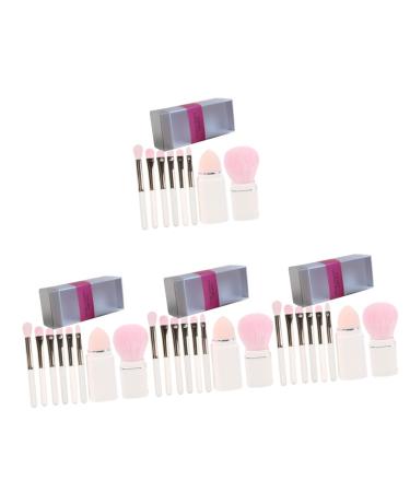 Beavorty 4 Sets Makeup Brush Set Women Makeup Supplies Eyeshadow Makeup Brush Makeup Foundation Brush Eye Brush for Makeup Blush Brush Makeup Powder Brush Suite Travel White Make up Plastic
