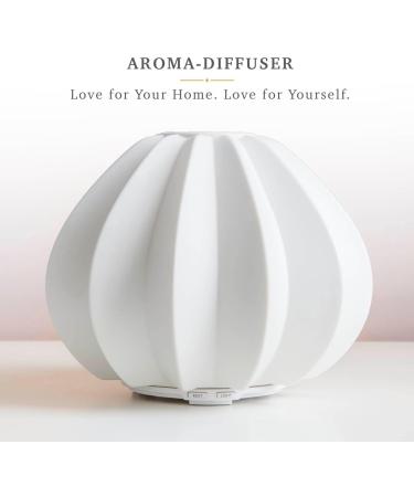 Astalea Aroma Diffuser for Essential Oils - 100ml White Ceramic Ultrasonic Humidifier & Air Freshener - Automatic Fragrance Diffuser for Home & Room Scent - Buy Online on GoSupps.com