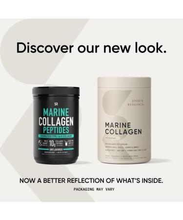 Buy Sports Research Marine Collagen Peptides Unflavored 12 oz - Boost Skin, Hair & Joint Health - Buy Online on GoSupps.com