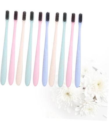 Buy Minkissy 10-Pack Soft Manual Toothbrushes - Eco-Friendly Compostable Travel & Family Cleaning Set - Buy Online on GoSupps.com