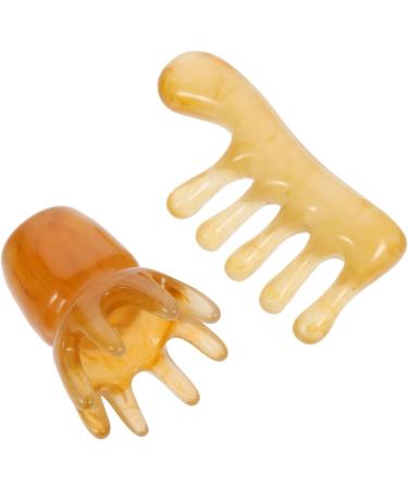 Tovinanna 4-Piece Resin Massage Comb Set | Acupuncture & Gua Sha Tools | Scalp & Facial Massager for Deep Relaxation | International Shipping Available - Buy Online on GoSupps.com