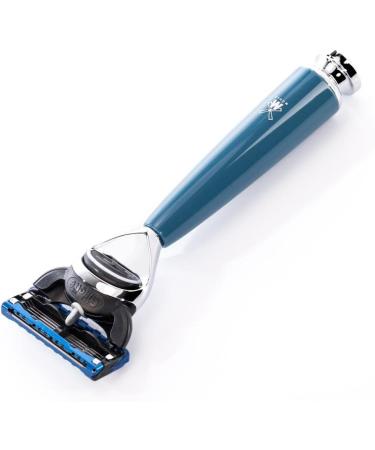 Buy M HLE Rytmo Shaving Set - 3 Pieces Pure Badger Hair Brush & Gillette-Compatible Holder with Bowl Premium Petrol Resin Handle - International Shipping Available - Buy Online on GoSupps.com