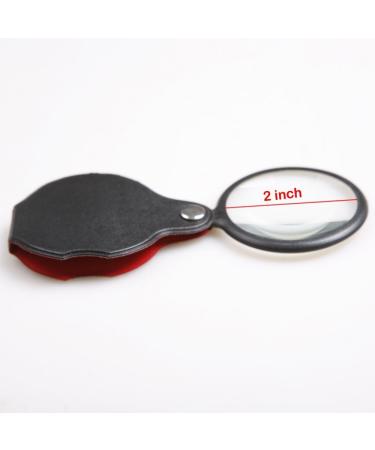 ATOPLEE 2pcs Slim Reading Pocket Magnifying Glass 60mm 5X Folding Magnifier - Buy Online on GoSupps.com