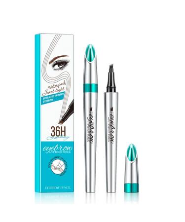 2024 New Magic Eyebrow Pencil - Enhanced 3D Waterproof Microblading Eyebrow Pencil Contouring Pen for Perfect Eyebrow Color. Natural Fine Stroke Microblading Eyebrow Pencil with 4 Precise A-01