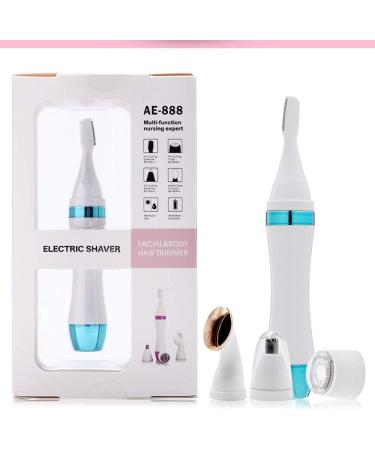 Winna Electric Trimmer 4in1 Grooming KitNose Eyebrow Trimmer for Precise Trim Remover for Legs Armpit Body Facial Hair Removal Facial Massage - Buy Online on GoSupps.com