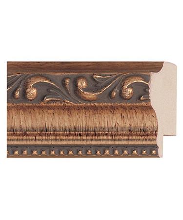 CountryArtHouse Picture Frame Moulding (Wood) 18ft Bundle - Traditional Antique Gold Finish - 1.25" Width - 3/8" Rabbet Depth