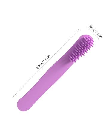 Scalp Massage Curve Brush with Long Handle - Soft Hair Tie & Gossip Comb for All Hair Types - Violet - Buy Online on GoSupps.com