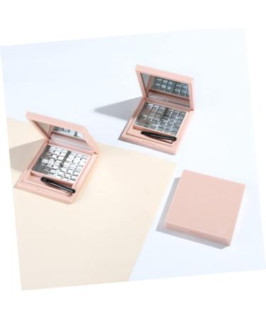 WOONEKY 2pcs Empty Eyeshadow Dish Empty Compact Eyeshadow Square Highlighters Makeup Highlighter Pink - Buy Online on GoSupps.com