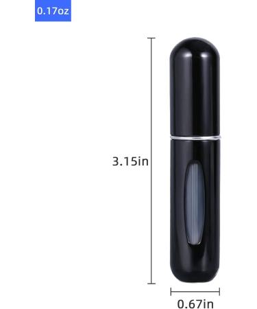 UMETASS Portable Perfume Atomizer Bottle 5ml (0.2oz) Spray Travel 5-Pack - Refillable Empty Pump Bottle for Delicate Fragrance on the Go - Buy Online on GoSupps.com
