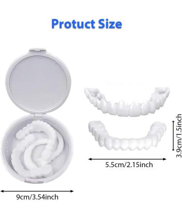 4-Piece Plug-In Dentures - Whiten & Brighten Your Smile | Unisex False Teeth for Imperfect Smiles - Buy Online on GoSupps.com