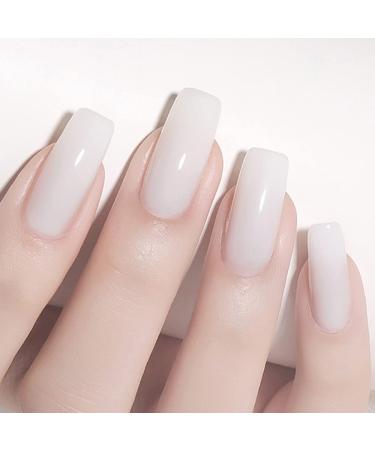 Lofuanna Poly Nail Gel Set - 60ml White Nail Extension Gel Kit with Slip Solution Nail Form Brush & Glass Cup - Perfect for Beginners & Nail Art Designs - Buy Online on GoSupps.com