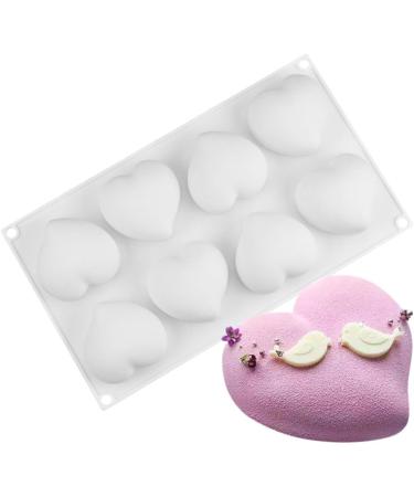 DECHOUS 3D Silicone Heart Mold Candy Making Molds Cake Mold Trays Silicone Cake Mold Silicone Soap Molds Heart Fondant Mold Candle Molds Cake Baking Moulds Chocolate Fudge White 29.5*3.5*17cm White - Buy Online on GoSupps.com